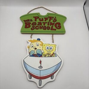 Viacom SpongeBob SquarePants Mrs. Puff's Boating School Hanging Wood Wall Decor